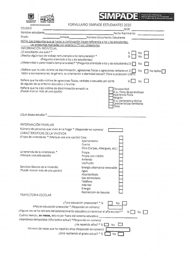 Formato Simpade | PDF