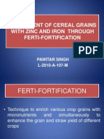 Enrichment of Cereal Grains With Zinc and Iron Through Ferti-Fortification