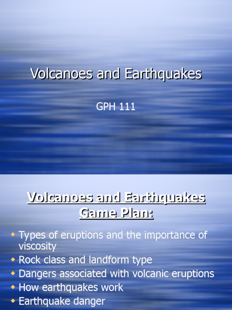 Volcanoes Quakes | PDF | Volcano | Lava