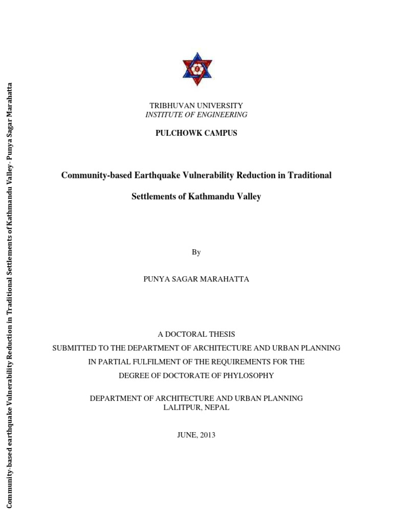 Community Based Earthquake Vulnerability | PDF | Survey Methodology ...
