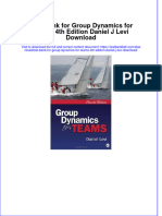 PDF Test Bank For Group Dynamics For Teams 4Th Edition Daniel J Levi Download Online Ebook Full Chapter