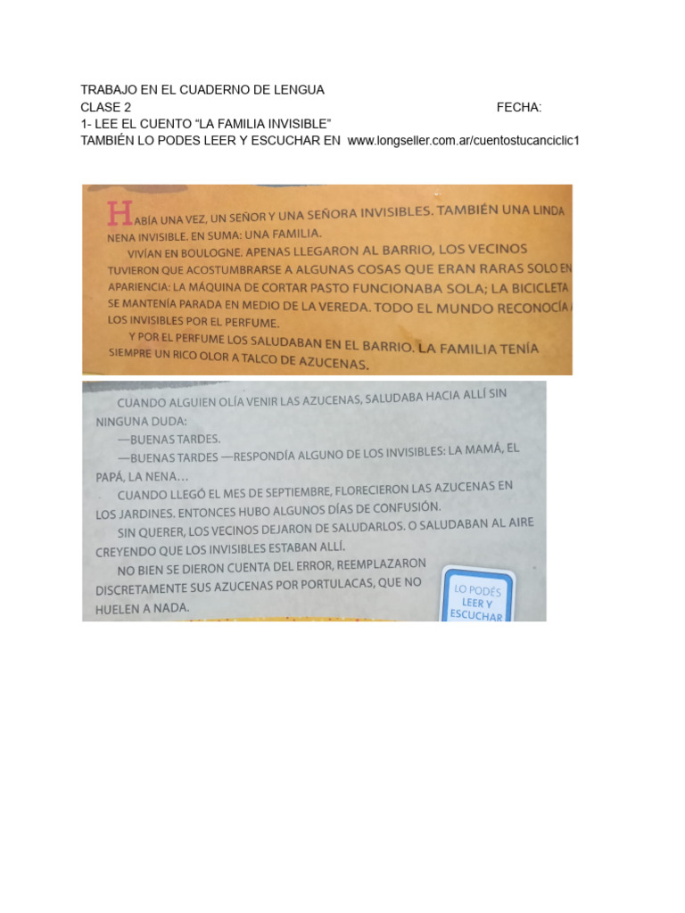 Actividades de Lengua y Conciencia Social | PDF | Artes del Lenguaje y ...