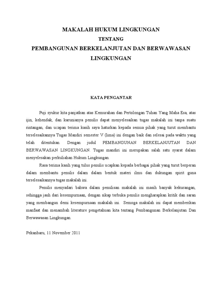 Makalah Hukum Lingkungan
