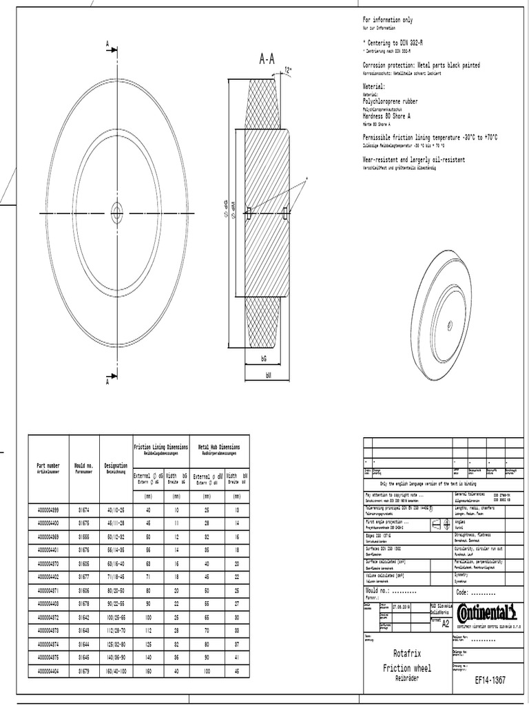 Friction-Wheels ROTAFRIX ContiTech | PDF
