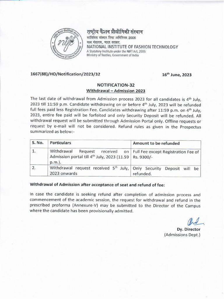 Notification 32 | PDF