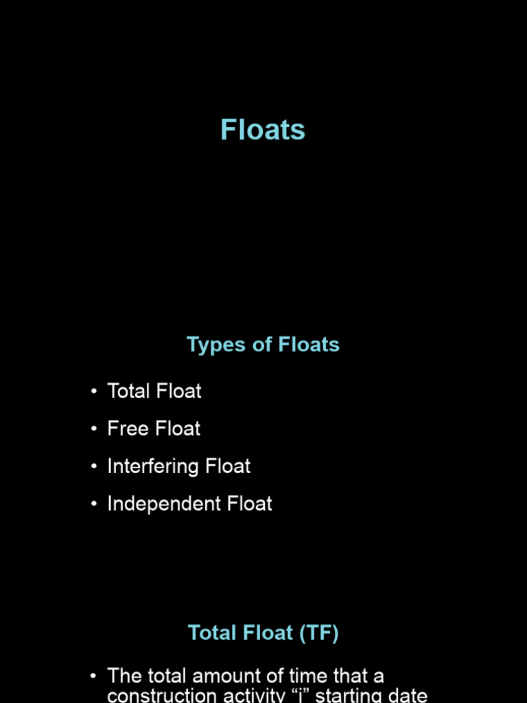Types of Float in Project Management | PDF
