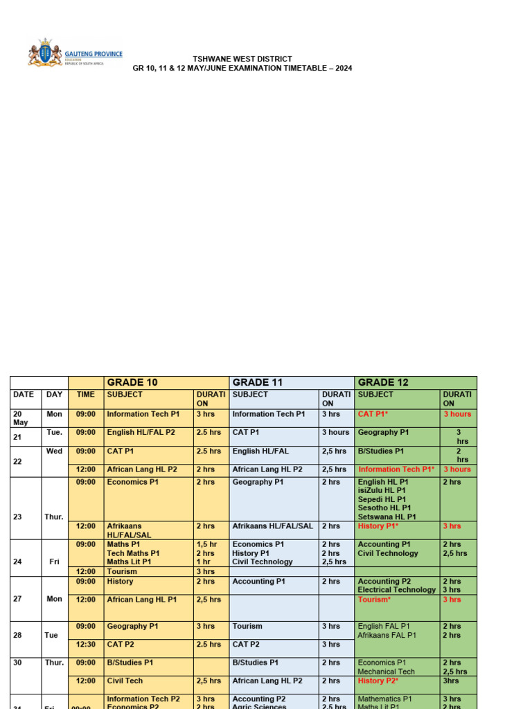 Mayjune 2024 Exam Timetable 11 April | PDF | Languages | Foreign ...
