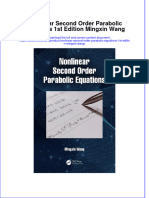 Ebook Nonlinear Second Order Parabolic Equations 1St Edition Mingxin Wang Online PDF All Chapter