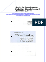 Ebook Introduction To The Speechmaking Process 15Th Edition Diana K Leonard Raymond S Ross Online PDF All Chapter