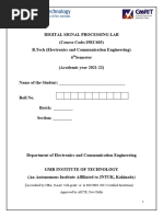 Digital Signal Processing Lab Manual Updated