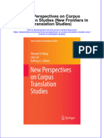 New Perspectives On Corpus Translation Studies New Frontiers in Translation Studies Online Ebook Texxtbook Full Chapter PDF