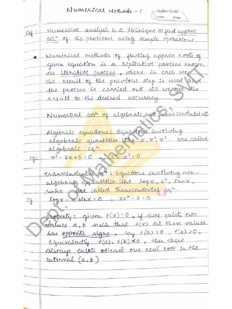 Numerical Methods 1-Compressed | PDF