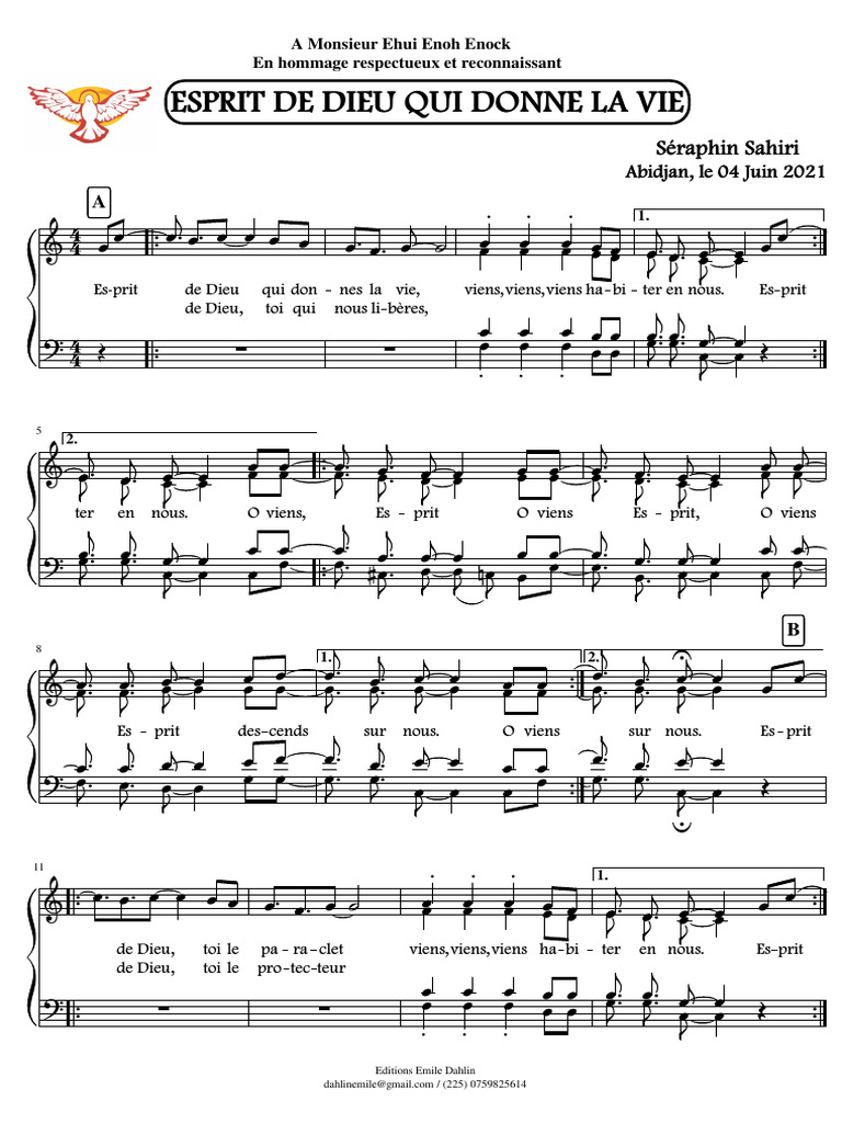 Esprit de Dieu : Hymne de vie et louange | PDF