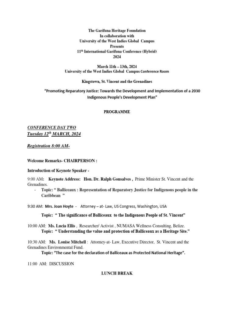 March 4th 2024 FINAL MAIN Programme | PDF