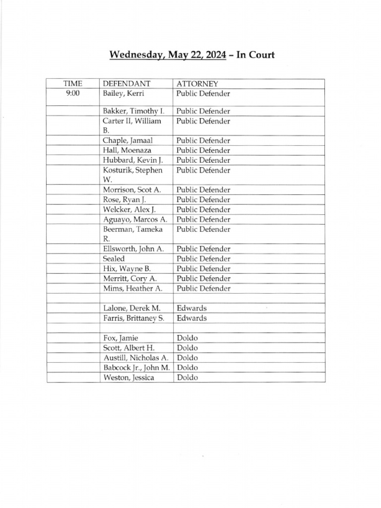 Jefferson County Court calendar May 22 2024 PDF Jefferson County Court calendar May 22 2024 PDF