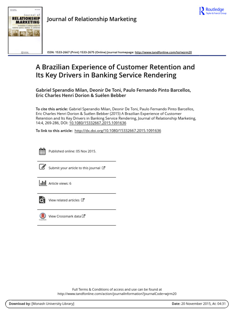 Milan Et Al. - 2015 - A Brazilian Experience of Customer Retention and ...