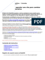 Instructivo para Agendar Una Cita para Cambiar Moneda Conmemorativa