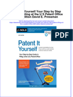 Ebook Patent It Yourself Your Step by Step Guide To Filing at The U S Patent Office 20Th Edition David E Pressman Online PDF All Chapter