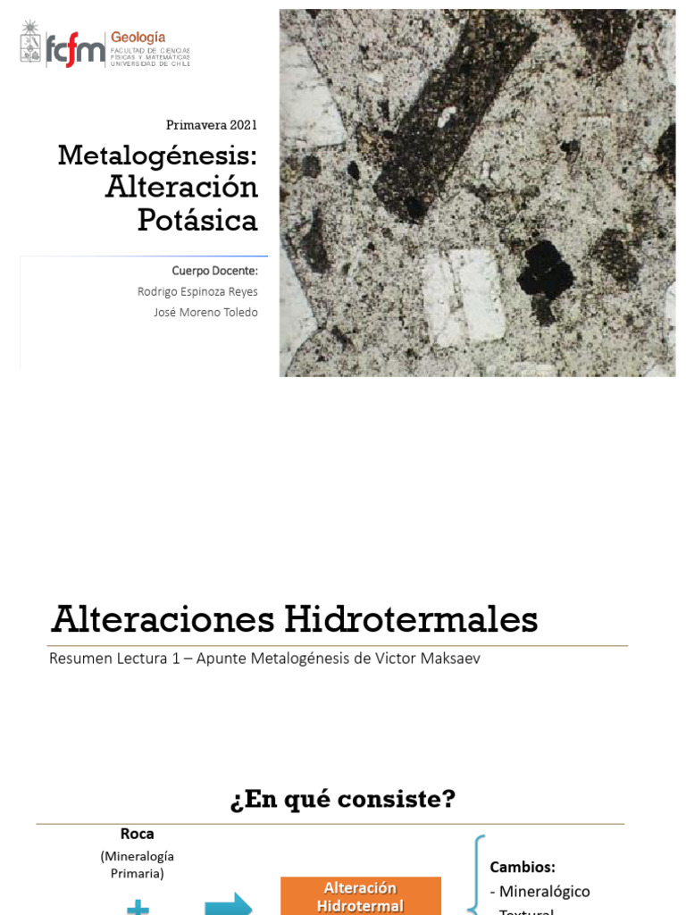 Clase 2 Alteracion Potasica | Descargar gratis PDF | Minerales | Roca ...