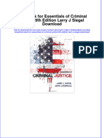 PDF Test Bank For Essentials of Criminal Justice 9Th Edition Larry J Siegel Download Online Ebook Full Chapter