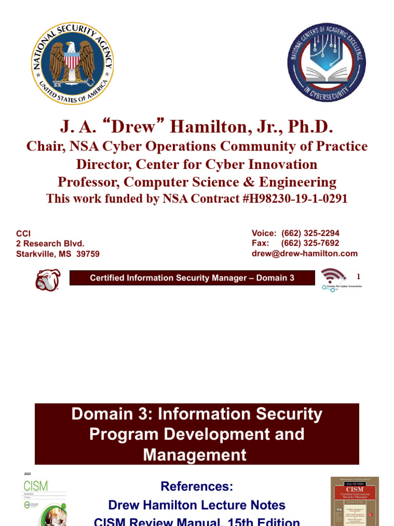 CISM Domain3 | PDF | Information Security | Computer Security
