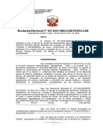 RD #015-2024 - Aprobación Informe Final Servicio Limpieza Sector Cuatro