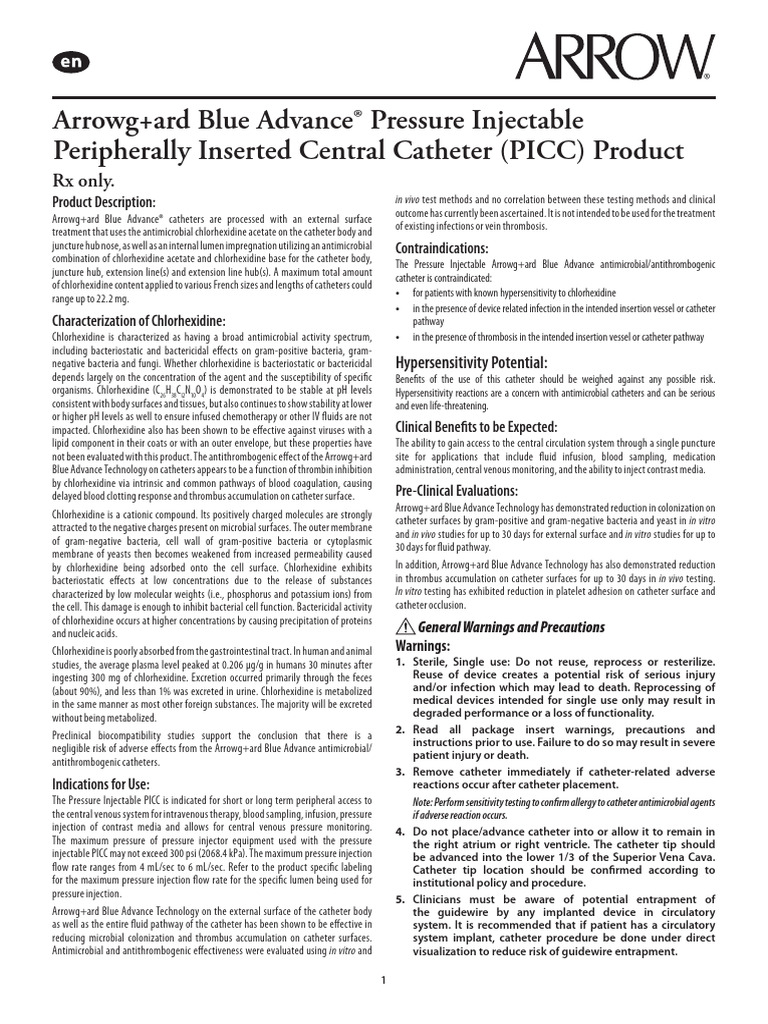 arrow-pressure-injectable-picc-ifu-pdf-catheter-intravenous-therapy