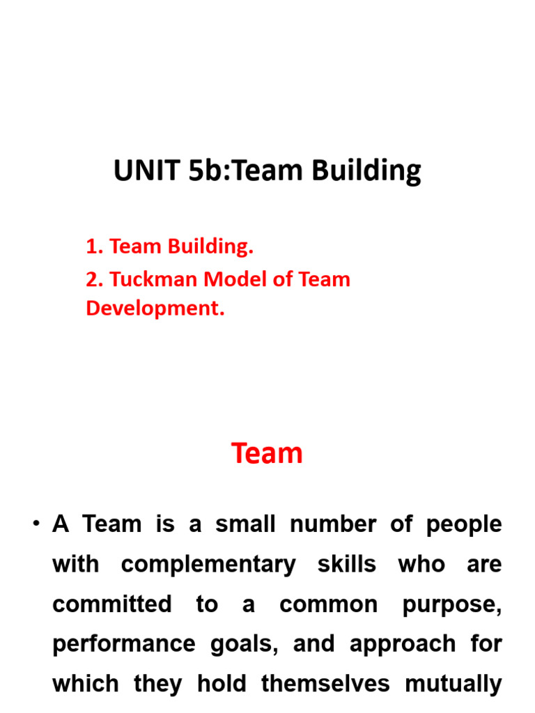 Team Building | PDF | Goal | Psychology