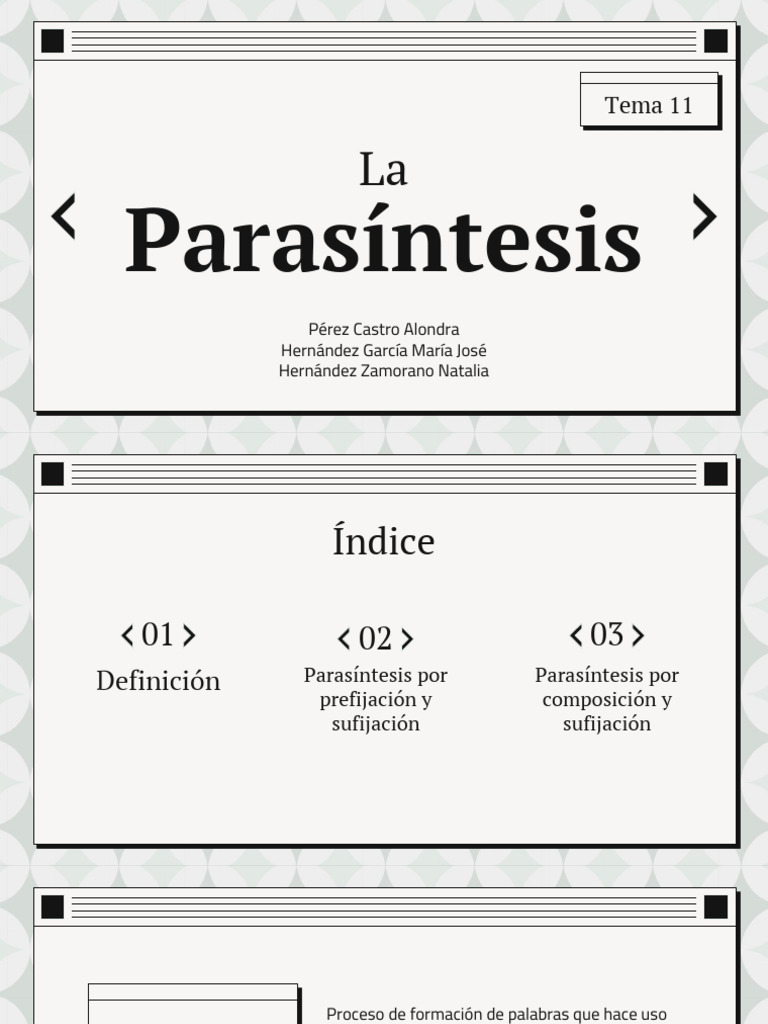 Tema 11 - La Parasíntesis | PDF | Verbo | Morfología