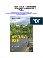 Open Channel Design Fundamentals and Applications 1St Edition Ernest W Tollner Online Ebook Texxtbook Full Chapter PDF