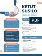 Geelator - Resume CV Modern Biru Oranye