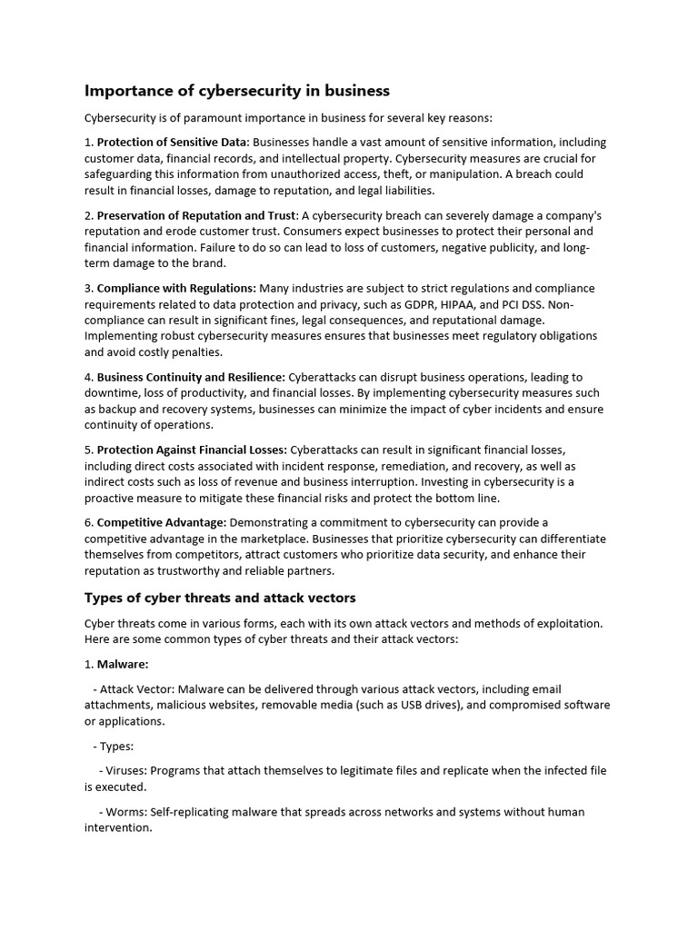 Cybersecurity And It Governance Pdf Malware Firewall Computing