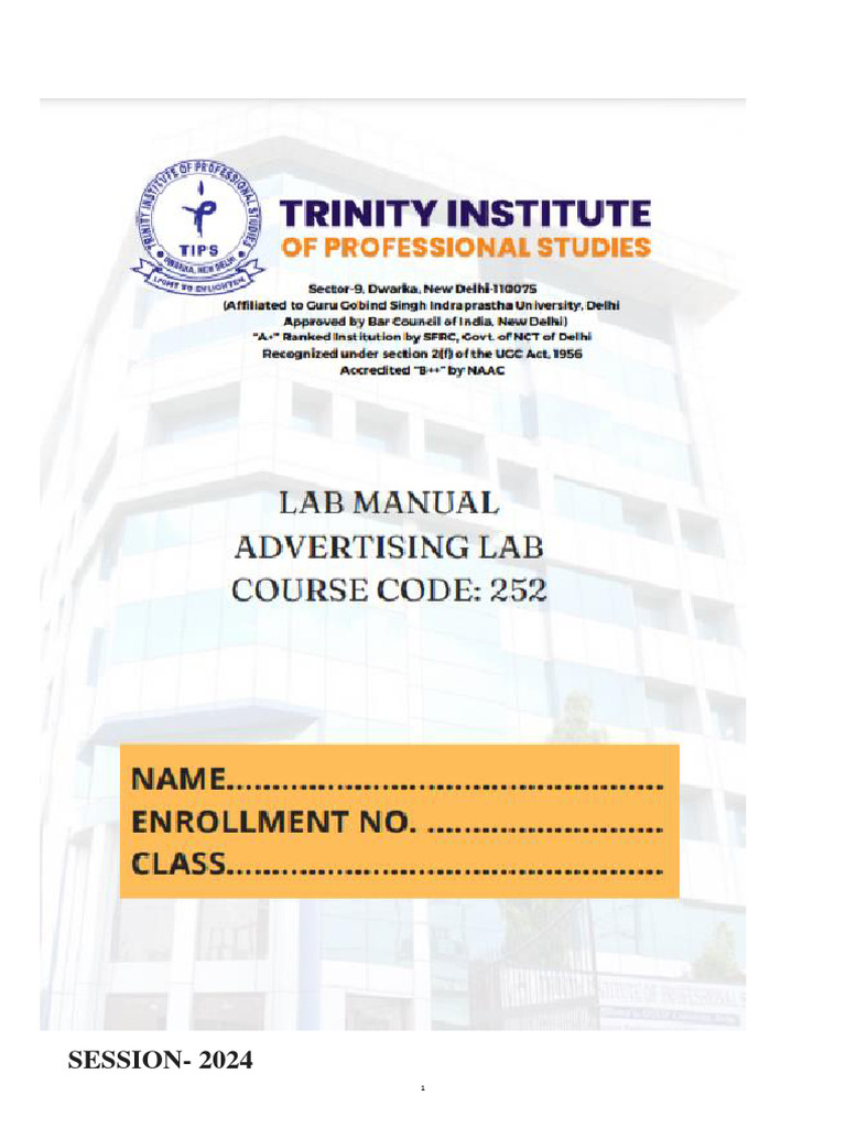Ad Lab Manual Even Semester, MAY-2024 | PDF | Advertising | Mass Media