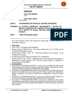 INFORME N° 005-2023 REQUERIMIENTO DEL SERVICIO DE ASISTENTE DE RESIDENTE