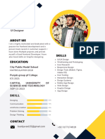 Yellow Modern Abstract Modern Resume