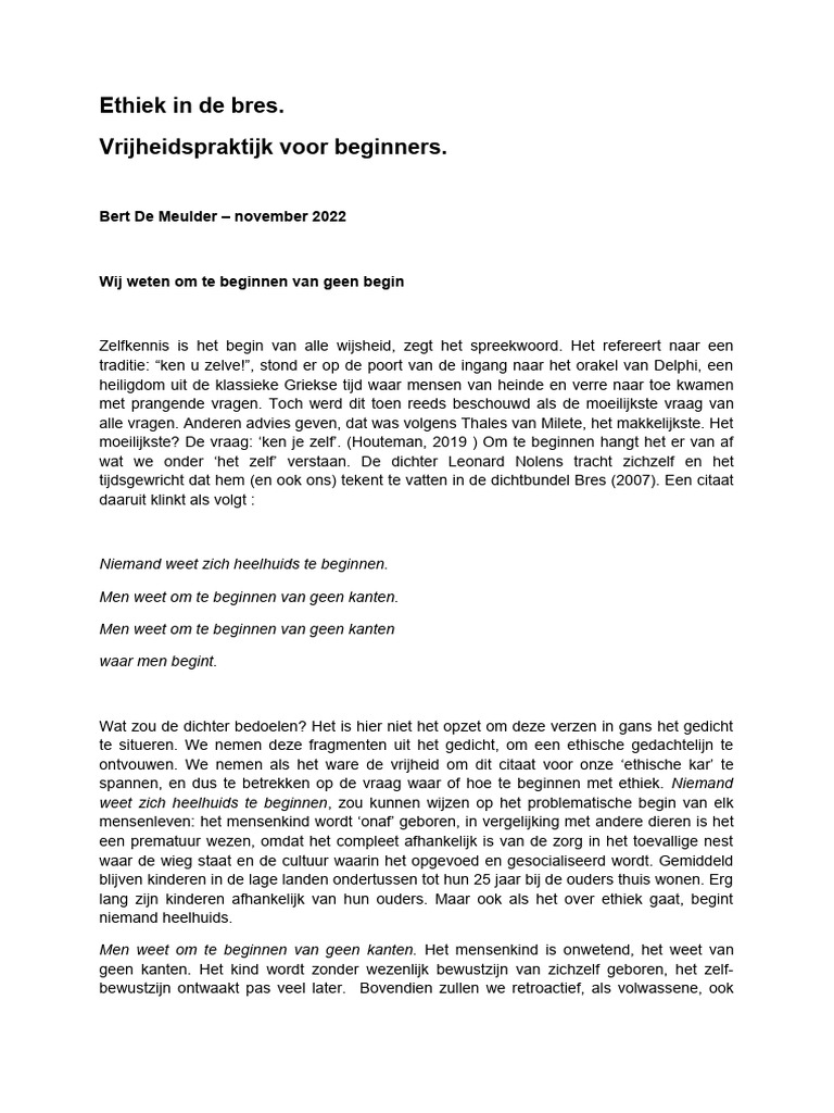 Ethiek Voor Absolute Beginners | PDF