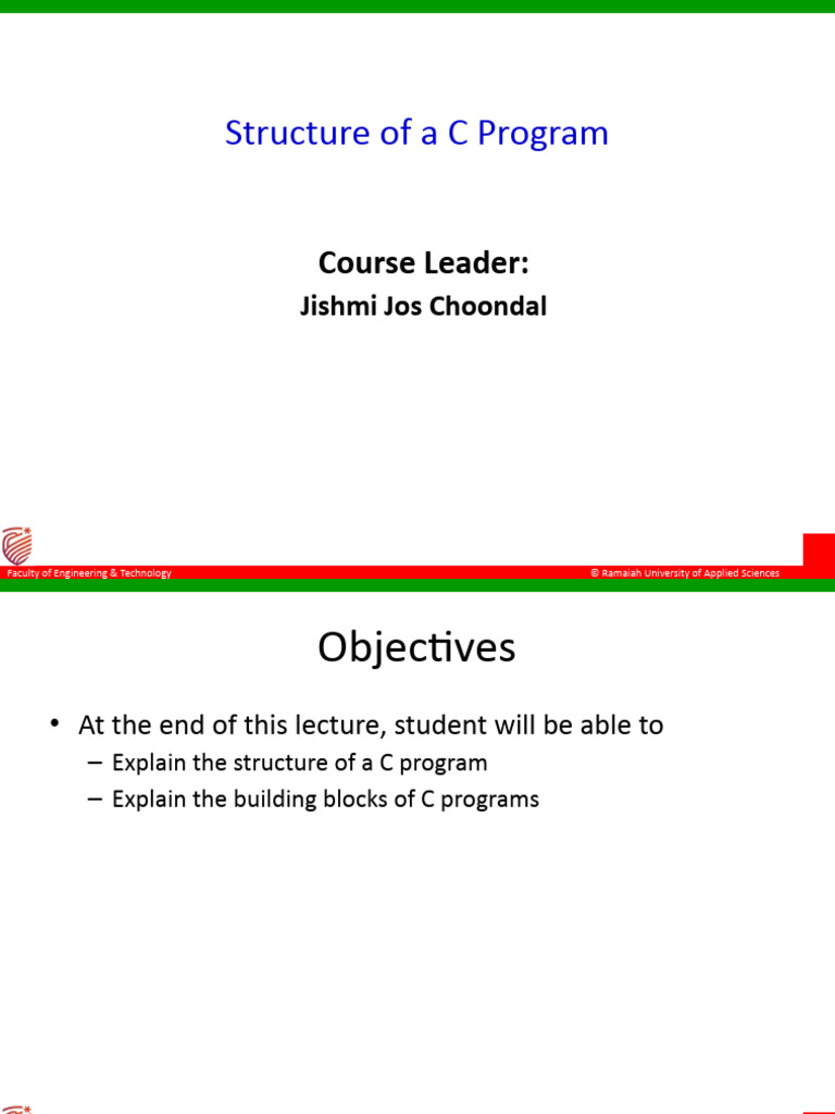 01 - Structure of A C Program | PDF | C (Programming Language ...