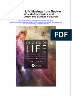 Origins of Life Musings From Nuclear Physics Astrophysics and Astrobiology 1St Edition Valkovic Online Ebook Texxtbook Full Chapter PDF
