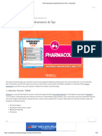 Pharmacology Nursing Mnemonics & Tips