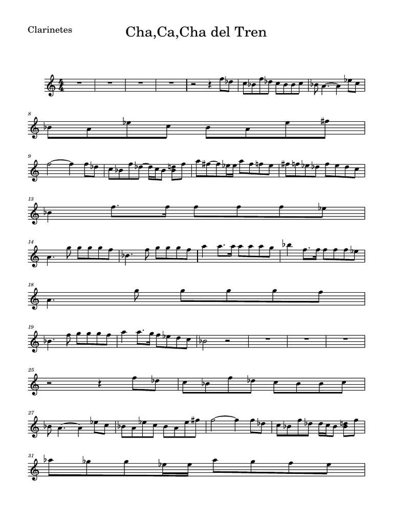 Cha Ca Cha Del Tren-Clarinetes | PDF
