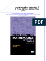 Ebook New Senior Mathematics Extension 2 For Year 12 Third Edition Edition Bob Aus Online PDF All Chapter