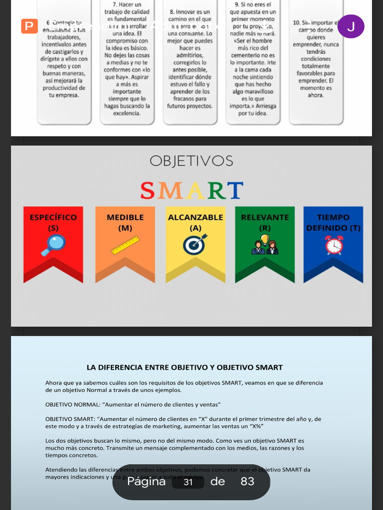 Diferencias Entre Objetivos Y Smart Pdf