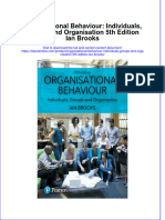 Ebook Organisational Behaviour Individuals Groups and Organisation 5Th Edition Ian Brooks Online PDF All Chapter
