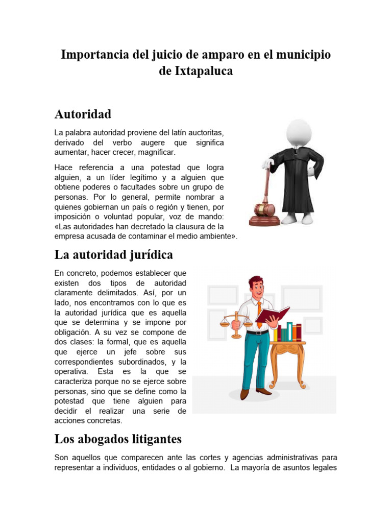 Juicio de Amparo en Ixtapaluca: Importancia | PDF | Abogado | Justicia
