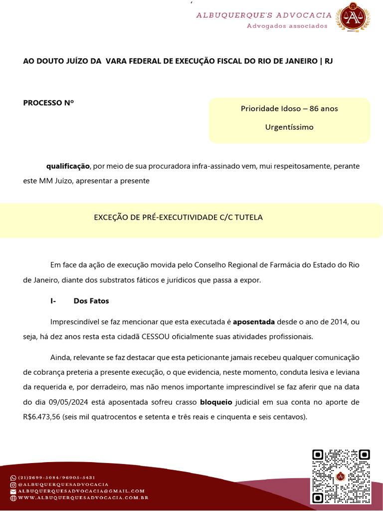 Exceção de Pré-Executividade em Execução Fiscal | PDF | Estatuto de ...