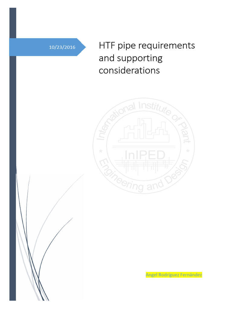 HTF Pipe Design and Heating Solutions | PDF | Thermal Insulation | Pipe ...