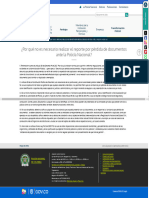 ¿Por qué no es necesario realizar el reporte por pérdida de documentos ante la Policía Nacional_ _ Policía Nacional de Colombia