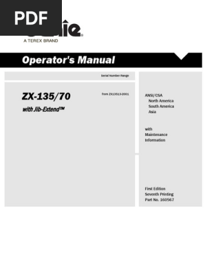 Genie zx135/70 Operator Manual | PDF | Safety | Tire