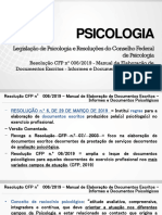 Psicologia: Legislação de Psicologia e Resoluções Do Conselho Federal de Psicologia