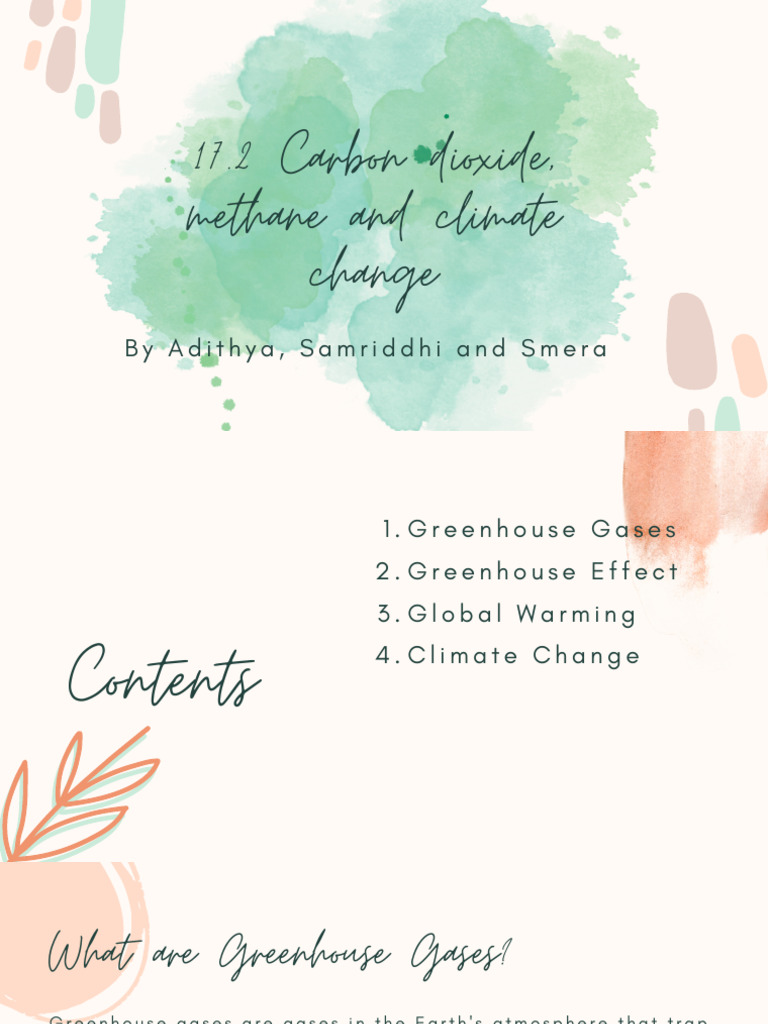 Carbon Dioxide, Methane and Climate Change | PDF | Greenhouse Gas ...